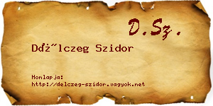 Délczeg Szidor névjegykártya